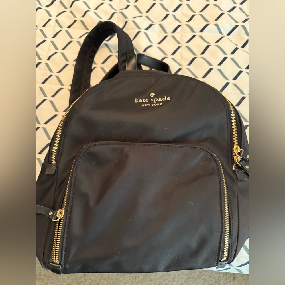 Kate Spade Black Nylon Backpack - Picture 1 of 12